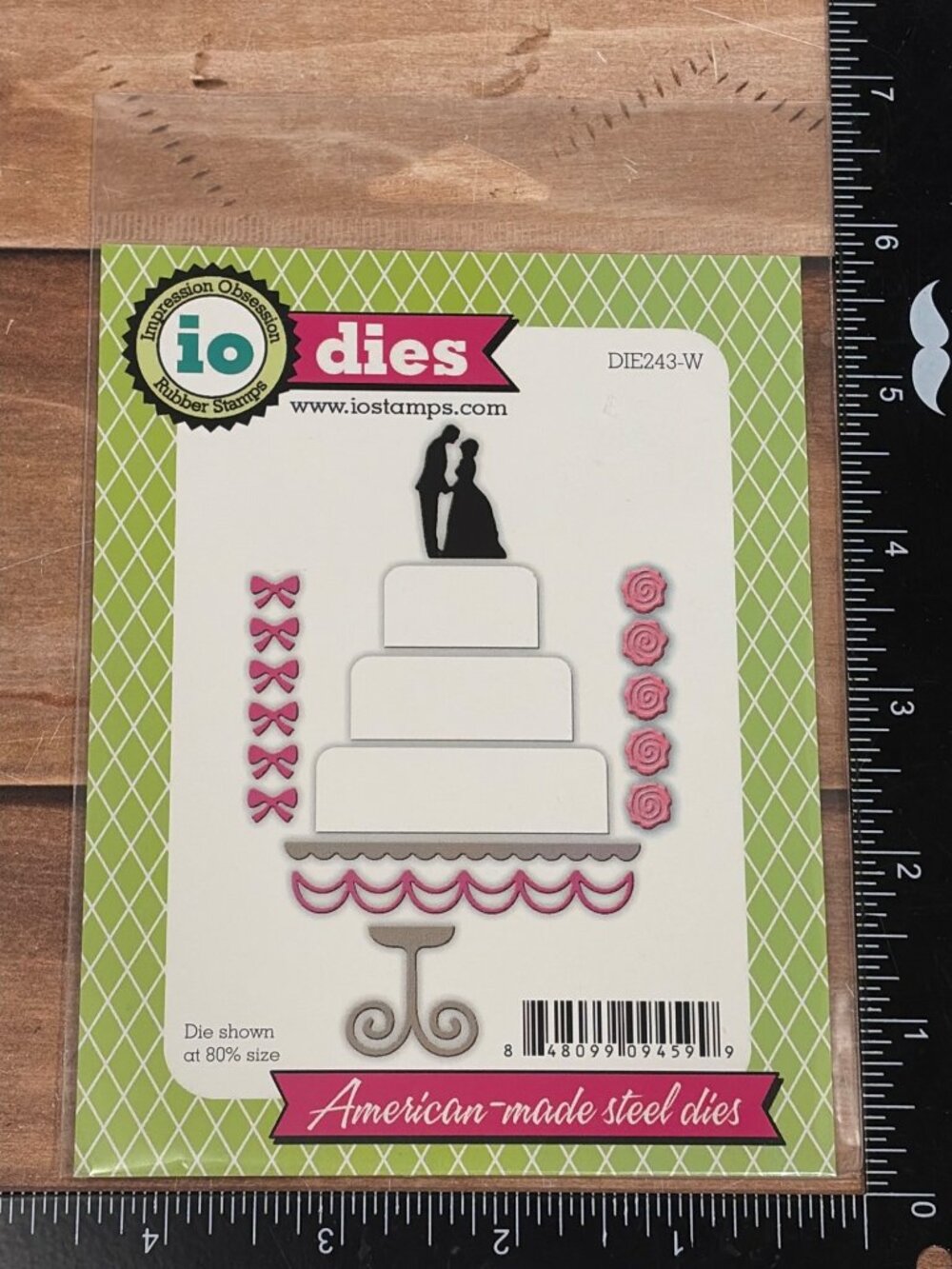 HTF GENTLY USED IMPRESSION OBSESSION DIE243-W WEDDING CAKE TOPPER CRAFT DIE